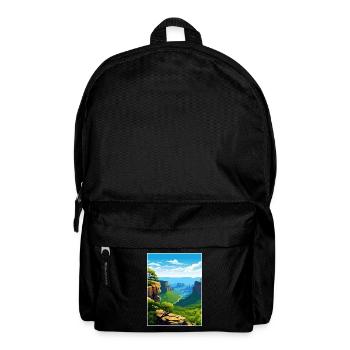 Südafrika Reise Poster Souvenir Postkarte Farbe - Rucksack - Schwarz - Vorne