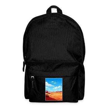 Merzouga Morocco Travel Poster Souvenir Paint WPA - Backpack - black - Front