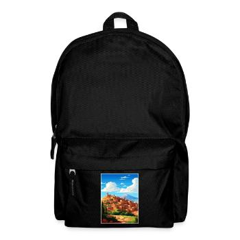 Marrakesh Morocco Travel Poster Souvenir Paint WPA - Backpack - black - Front