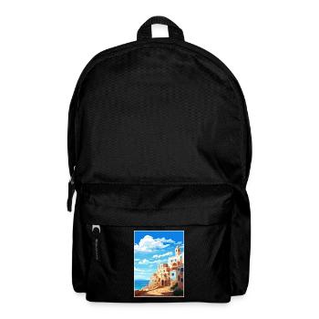 Essaouira Morocco Travel Poster Souvenir Paint WPA - Backpack - black - Front