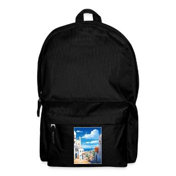 Tetouan Medina Morocco Travel Poster Souvenir WPA - Backpack - black - Front