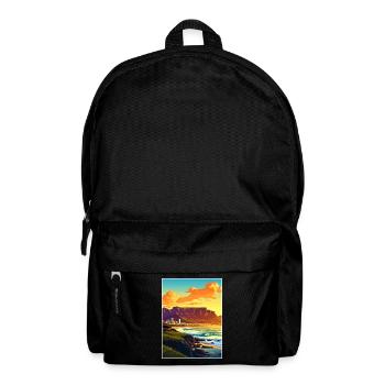Cape Town South Africa Travel Poster Souvenir WPA - Backpack - black - Front