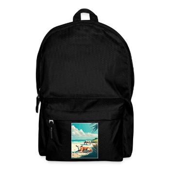 La côte sauvage Afrique du Sud Affiche de voyage souvenir - Sac à dos - noir - Devant
