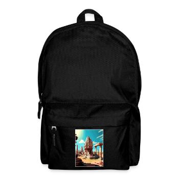 Hampi Indien Reise Poster Souvenir Postkarte Farbe - Rucksack - Schwarz - Vorne