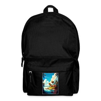 Goa Indien Reise Poster Souvenir Postkarte Malerei - Rucksack - Schwarz - Vorne