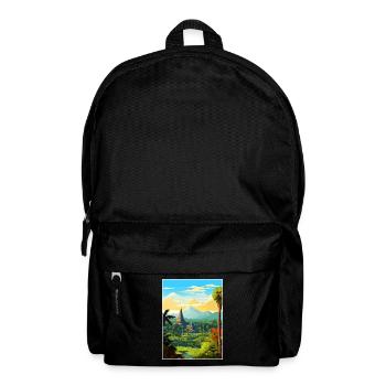 Indonesien Reise Poster Souvenir Postkarte Malerei - Rucksack - Schwarz - Vorne