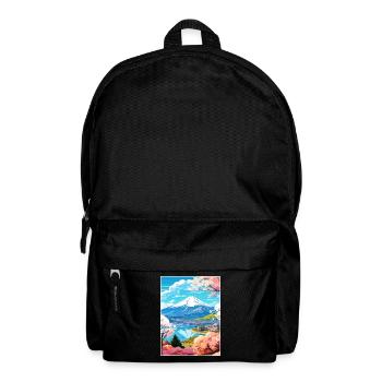 Japon Tokyo Voyage Affiche Souvenir Carte Postale Peinture - Sac à dos - noir - Devant