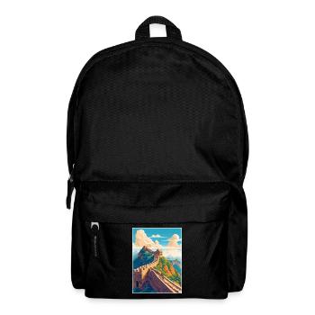 Groß Von China Reise Poster Souvenir Malerei WPA - Rucksack - Schwarz - Vorne
