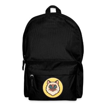 Himalaya Katze Rasse Karikatur Kawaii Tier Haustier - Rucksack - Schwarz - Vorne