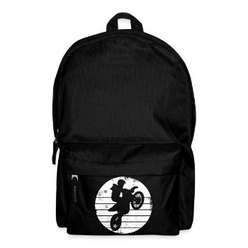Motocross Rider Drawing - Backpack - black - Front