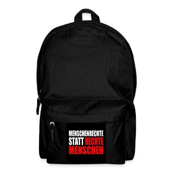 Les droits de l’homme plutôt que les gens de droite - Sac à dos - noir - Devant
