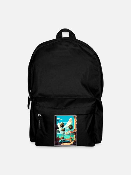 La Havane Caraïbes Voyage Affiche Souvenir Peinture WPA - Sac à dos - noir