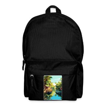 Tigre Argentina Travel Poster Souvenir Paint WPA - Backpack - black - Front