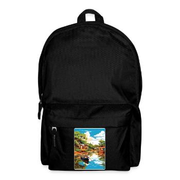 Tigre Argentina Travel Poster Souvenir Paint WPA - Backpack - black - Front
