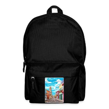 Salvador Brasilien Reise Poster Souvenir Farbe WPA - Rucksack - Schwarz - Vorne