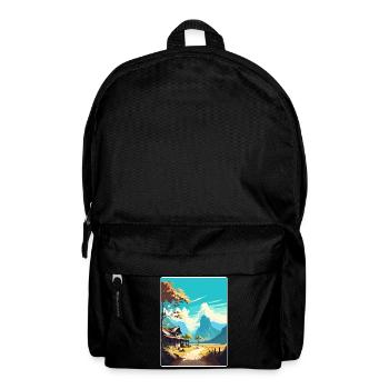 Pai Thailand Thailändische Inseln Reise Poster Farbe WPA - Rucksack - Schwarz - Vorne