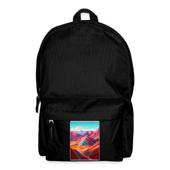 Rainbow Mountain Peru Travel Poster Souvenir WPA - Backpack - black - Front