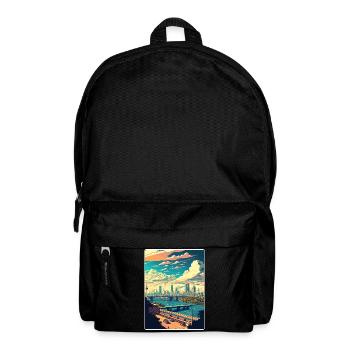 Bangkok Thailand Thai Reise Poster Souvenir WPA - Rucksack - Schwarz - Vorne