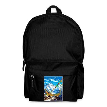 Mount Everest China Vintage Travel Poster Souvenir - Backpack - black - Front
