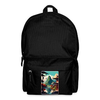 Yangshuo China Reise Poster Souvenir Malerei WPA - Rucksack - Schwarz - Vorne