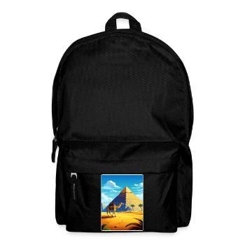 Kairo Ägypten Große Pyramiden Von Gizeh Reiseposter - Rucksack - Schwarz - Vorne