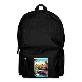 Tigre Argentina Travel Poster Souvenir Paint WPA - Backpack - black - Front