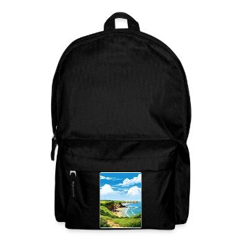 Cornouailles Aonb Voyage Affiche Peinture Souvenir WPA - Sac à dos - noir - Devant
