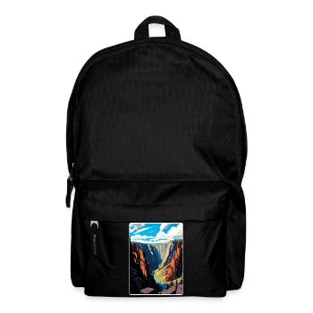 Black Canyon National Park Colorado Travel Poster - Backpack - black - Front
