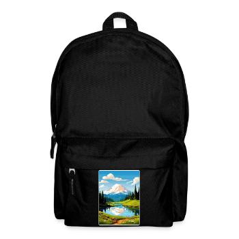 Mount Rainer New National Park Travel Poster WPA - Backpack - black - Front