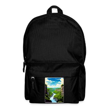 New River Gorge National Park Travel Poster WPA - Backpack - black - Front