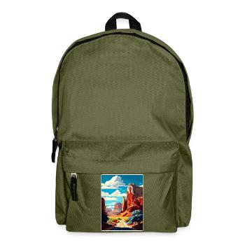 Capitol Reef Nationalpark Reiseposter Souvenir - Rucksack - Olivgrün - Vorne
