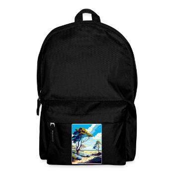 New Forest National Park Travel Poster Souvenir - Backpack - black - Front