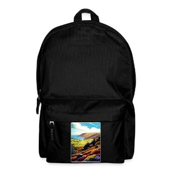 Exmoor Nationalpark Reise Poster Postkarte Farbe - Rucksack - Schwarz - Vorne