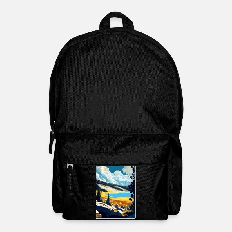 Yellowstone Nationalpark Reiseplakat Souvenir - Rucksack - Schwarz