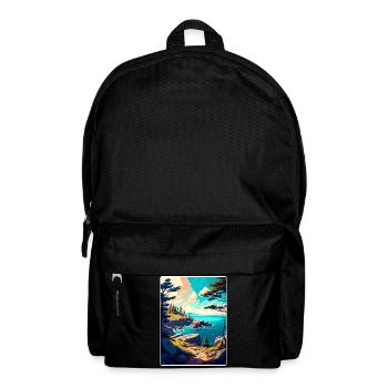 Acadia National Park Travel Poster Souvenir WPA - Backpack - black - Front