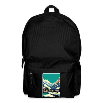 Verbier Ski Resort Mountain Switzerland Travel WPA - Rucksack - Schwarz - Vorne