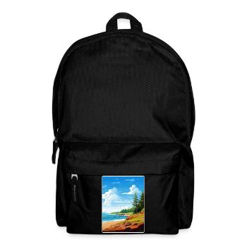 Acadia National Park Travel Poster Souvenir WPA - Backpack - black - Front