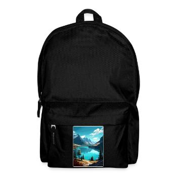 Glacier National Park Travel Poster Souvenir WPA - Backpack - black - Front