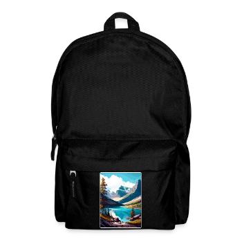 Glacier National Park Travel Poster Souvenir WPA - Backpack - black - Front