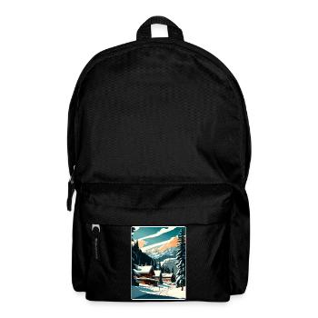 Gstaad Ski Ski Affiche de voyage suisse Souvenir WPA - Sac à dos - noir - Devant