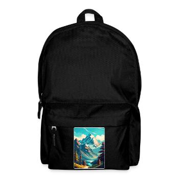 Alpes bavaroises Allemagne Affiche de voyage Souvenir WPA - Sac à dos - noir - Devant