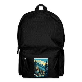 Whistler ski ski vintage voyage affiche souvenir - Sac à dos - noir - Devant
