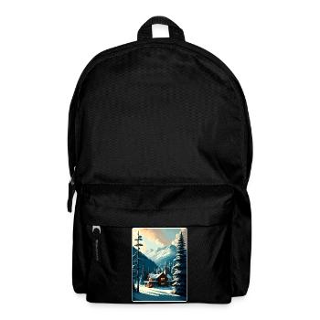 Whistler Ski Skiing Vintage Travel Poster Souvenir - Backpack - black - Front