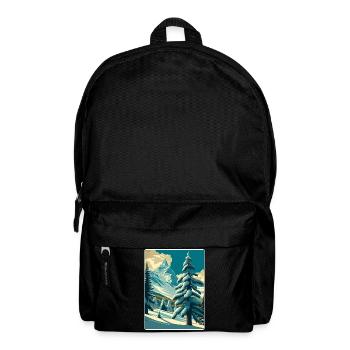 Zermatt Ski Ski Affiche de voyage Peinture souvenir WP - Sac à dos - noir - Devant
