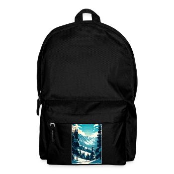 Verbier Ski Ski Voyage Affiche Peinture Souvenir WP - Sac à dos - noir - Devant