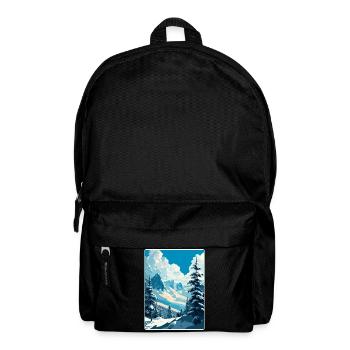 St Anton Ski Skifahren Vintage Reise Poster Souvenir - Rucksack - Schwarz - Vorne