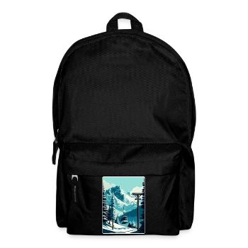 Verbier Ski Ski Voyage Affiche Peinture Souvenir WP - Sac à dos - noir - Devant