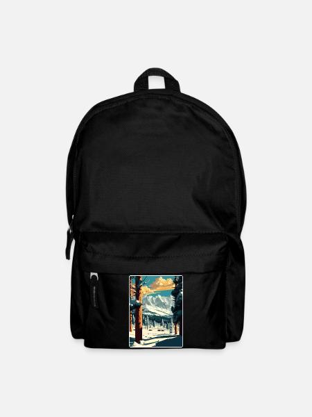 Jackson Hole Ski Reise Poster Souvenir Farbe WPA - Rucksack - Schwarz