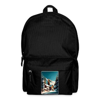 Val Thorens Ski Travel Poster Souvenir Paint WPA - Backpack - black - Front