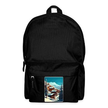 Val Thorens Ski Travel Poster Souvenir Paint WPA - Backpack - black - Front